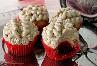 cupcake cerebro para halloween