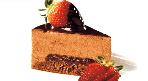 torta trufada de morango