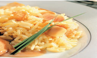 Arroz com pera e cidreira