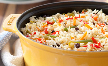 receita de arroz à grega